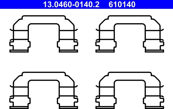 ATE 13.0460-0140.2 - Accessory Kit for disc brake Pads www.parts5.com