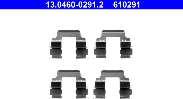 ATE 13.0460-0291.2 - Set accesorii, placute frana www.parts5.com