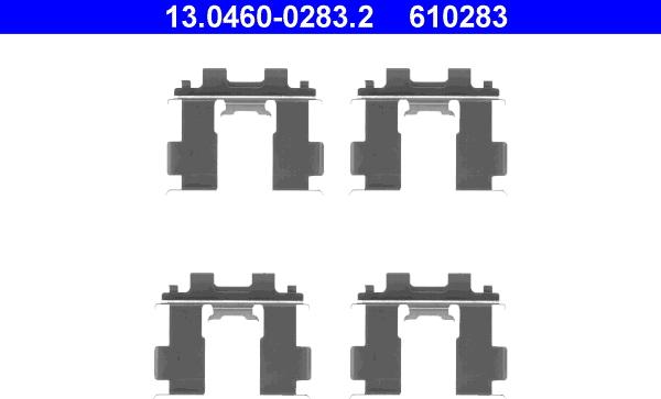 ATE 13.0460-0283.2 - Tarvikesarja, jarrupala www.parts5.com