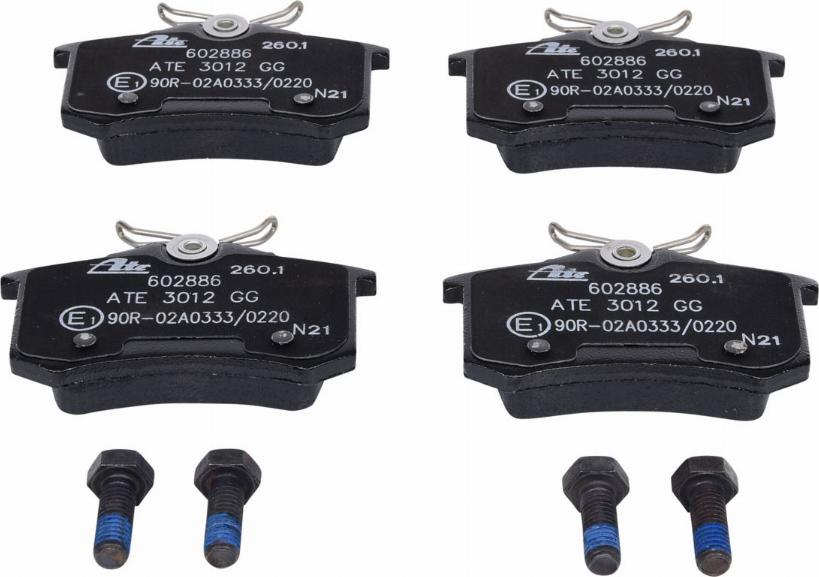 ATE 13.0460-2886.2 - Brake Pad Set, disc brake www.parts5.com