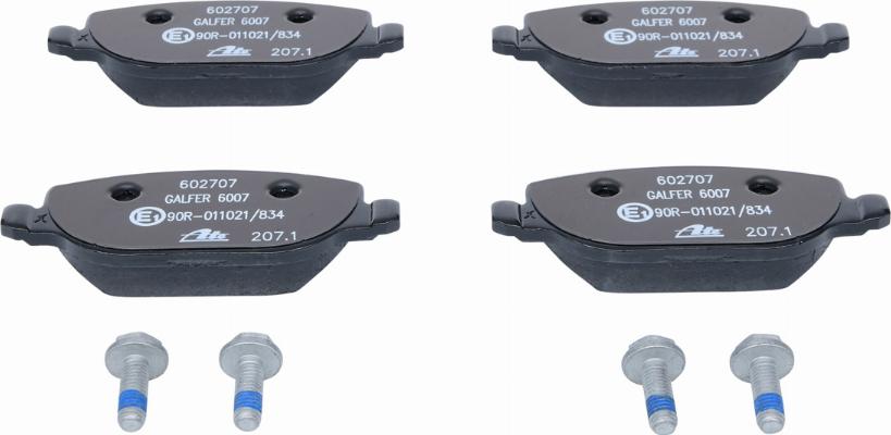 ATE 13.0460-2707.2 - Brake Pad Set, disc brake www.parts5.com