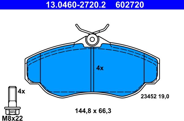 ATE 13.0460-2720.2 - Set placute frana,frana disc www.parts5.com