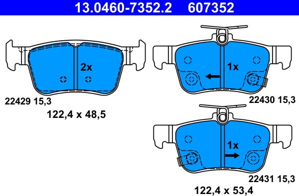 ATE 13.0460-7352.2 - Jarrupala, levyjarru www.parts5.com