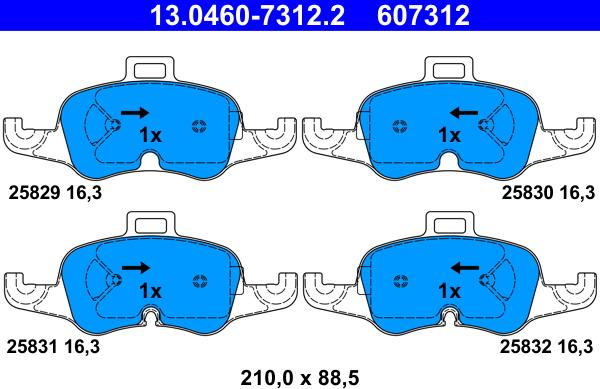 ATE 13.0460-7312.2 - Jarrupala, levyjarru www.parts5.com