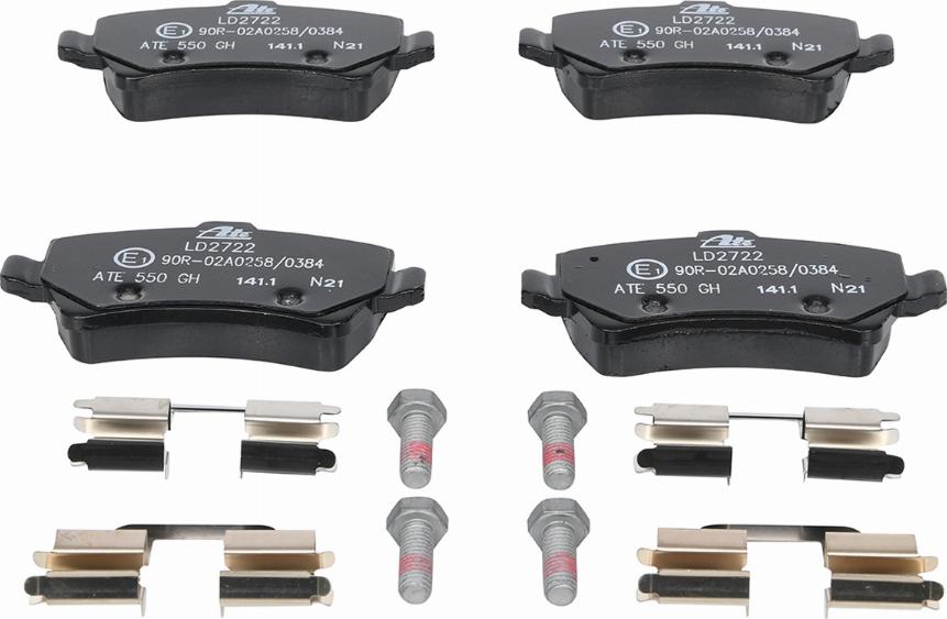 ATE 13.0470-2722.2 - Brake Pad Set, disc brake www.parts5.com