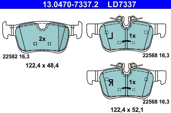 ATE 13.0470-7337.2 - Set placute frana,frana disc www.parts5.com