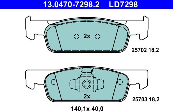 ATE 13.0470-7298.2 - Piduriklotsi komplekt,ketaspidur www.parts5.com