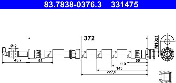 ATE 83.7838-0376.3 - Brzdová hadica www.parts5.com