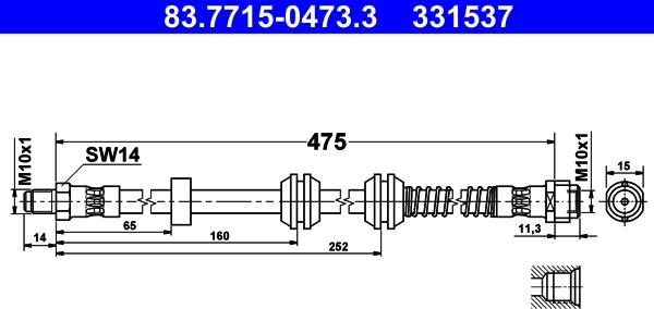 ATE 83.7715-0473.3 - Furtun frana www.parts5.com