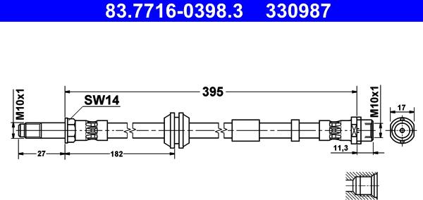 ATE 83.7716-0398.3 - Jarruletku www.parts5.com