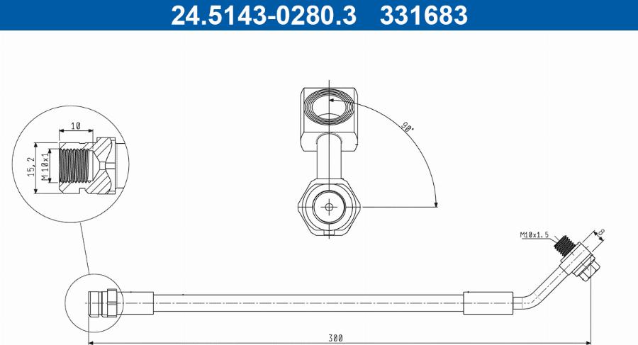 ATE 24.5143-0280.3 - Zavorna cev www.parts5.com