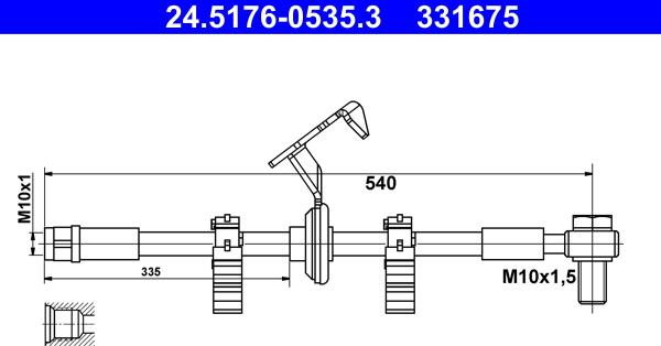 ATE 24517605353 - Brake Hose www.parts5.com