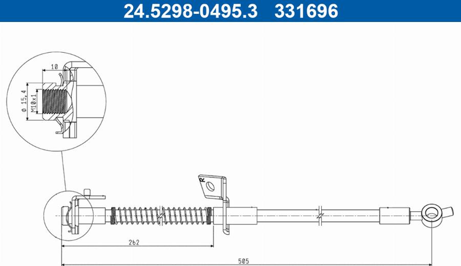 ATE 24529804953 - Brake Hose www.parts5.com