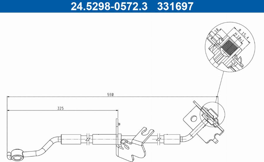 ATE 24529805723 - Brake Hose www.parts5.com