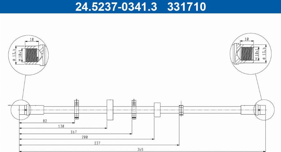 ATE 24523703413 - Brake Hose www.parts5.com