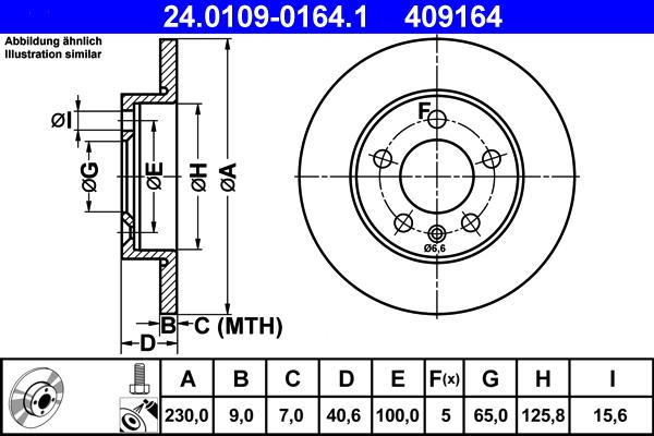 ATE 24.0109-0164.1 - Bremsscheibe www.parts5.com