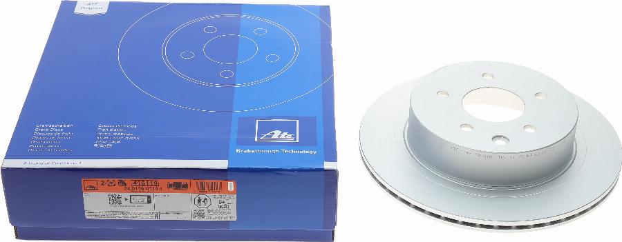 ATE 24.0116-0119.1 - Brake Disc parts5.com