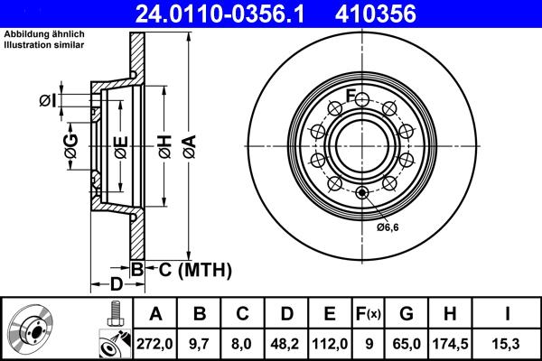 ATE 24.0110-0356.1 - Brake Disc parts5.com