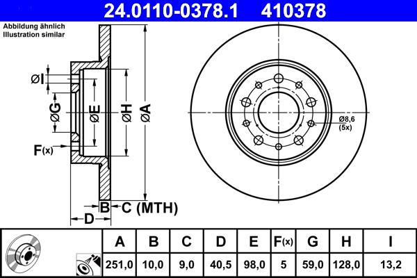 ATE 24.0110-0378.1 - Тормозной диск www.parts5.com