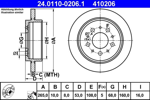 ATE 24.0110-0206.1 - Piduriketas parts5.com