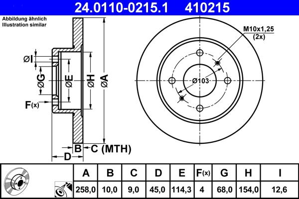 ATE 24.0110-0215.1 - Fren diski www.parts5.com