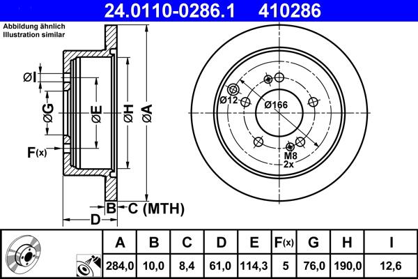 ATE 24.0110-0286.1 - Brake Disc www.parts5.com