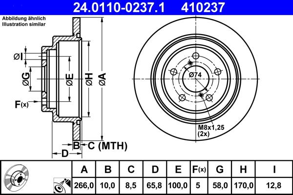 ATE 24.0110-0237.1 - Fren diski www.parts5.com