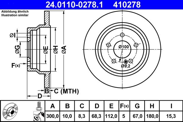 ATE 24.0110-0278.1 - Тормозной диск www.parts5.com