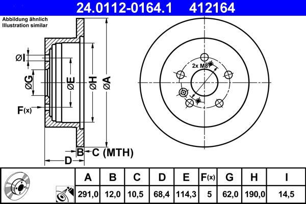 ATE 24.0112-0164.1 - Тормозной диск www.parts5.com