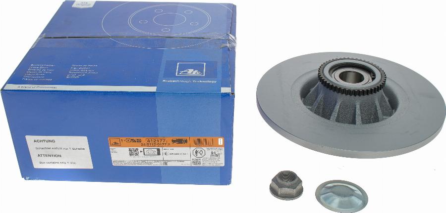 ATE 24.0112-0177.2 - Tarcza hamulcowa www.parts5.com