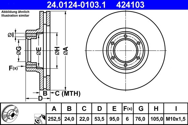 ATE 24.0124-0103.1 - Тормозной диск www.parts5.com