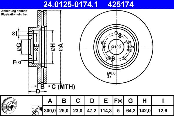 ATE 24.0125-0174.1 - Тормозной диск www.parts5.com