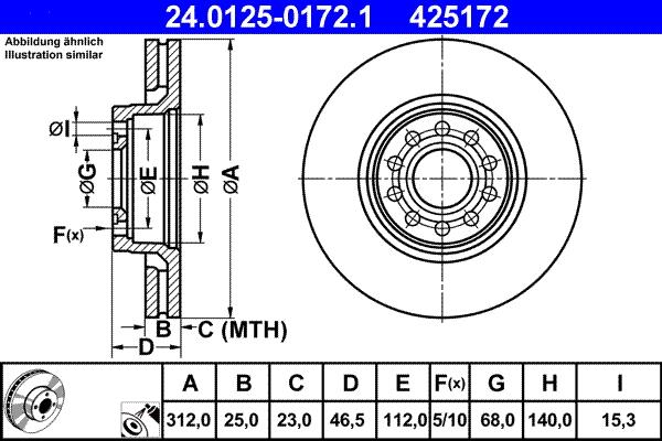 ATE 24.0125-0172.1 - Brake Disc www.parts5.com