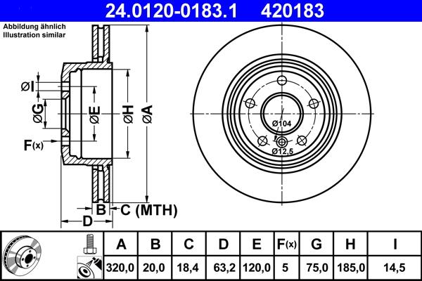 ATE 24.0120-0183.1 - Brake Disc www.parts5.com