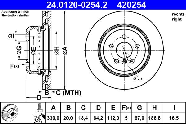 ATE 24.0120-0254.2 - Brake Disc www.parts5.com