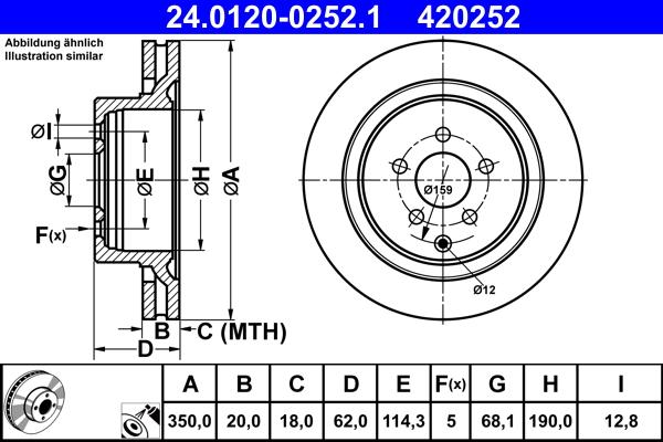 ATE 24.0120-0252.1 - Brake Disc www.parts5.com