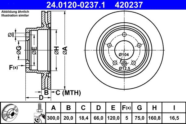 ATE 24.0120-0237.1 - Disc frana www.parts5.com