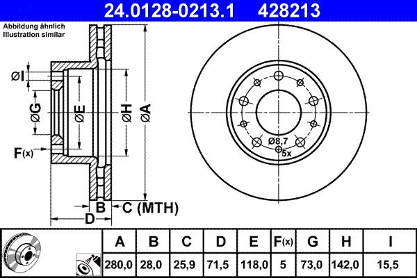 ATE 24.0128-0213.1 - Jarrulevy www.parts5.com