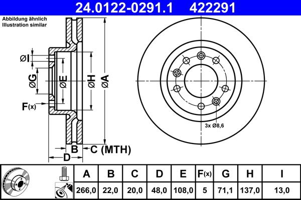 ATE 24.0122-0291.1 - Brake Disc www.parts5.com