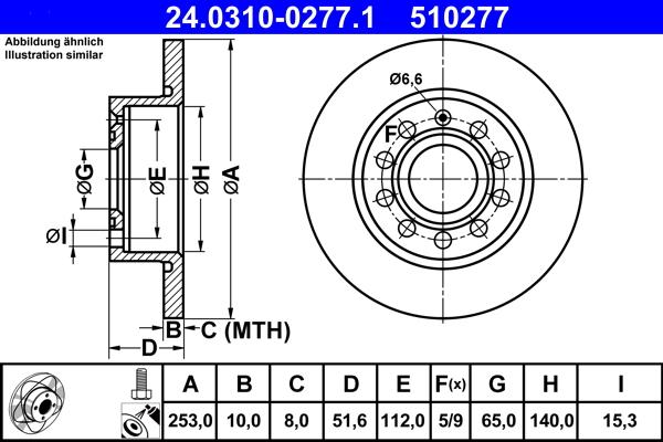 ATE 24.0310-0277.1 - Disc frana www.parts5.com