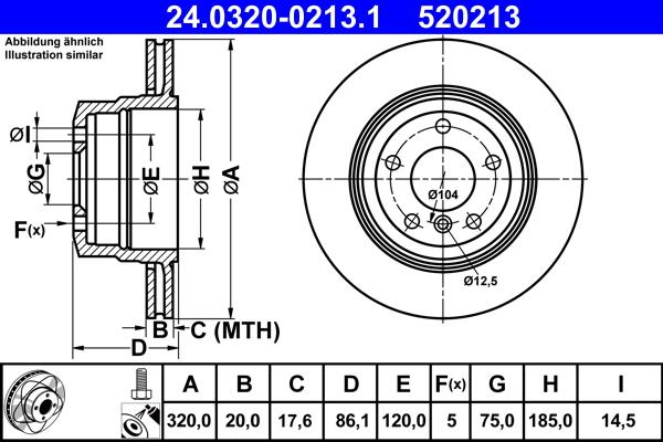 ATE 24.0320-0213.1 - Brake Disc www.parts5.com