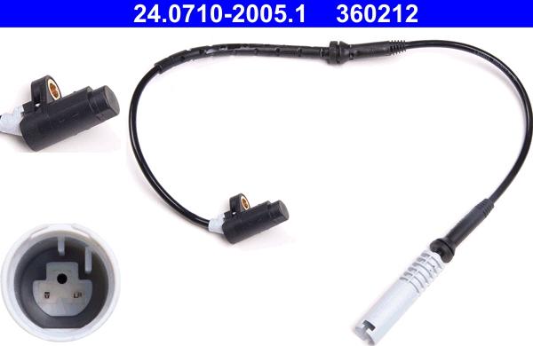 ATE 24.0710-2005.1 - Sensor, wheel speed parts5.com