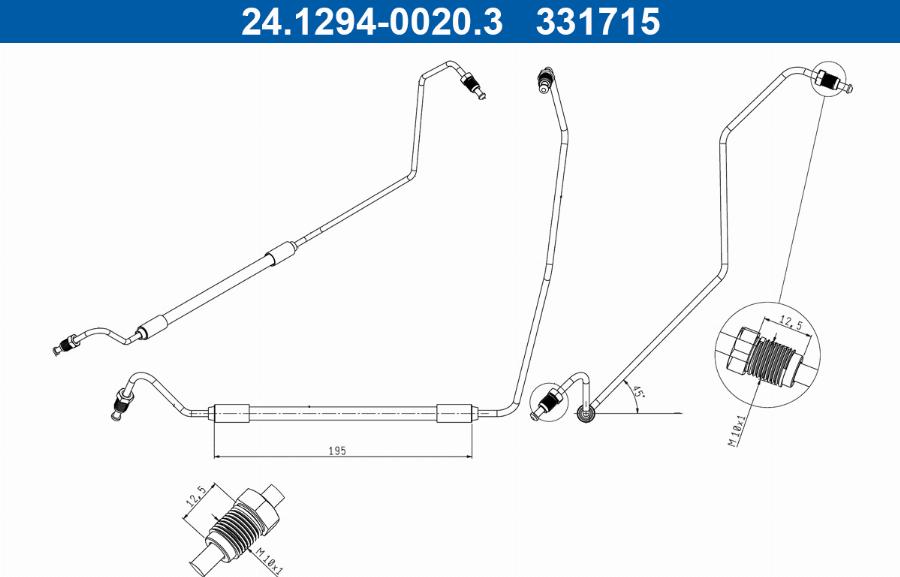 ATE 24129400203 - Brake Hose www.parts5.com