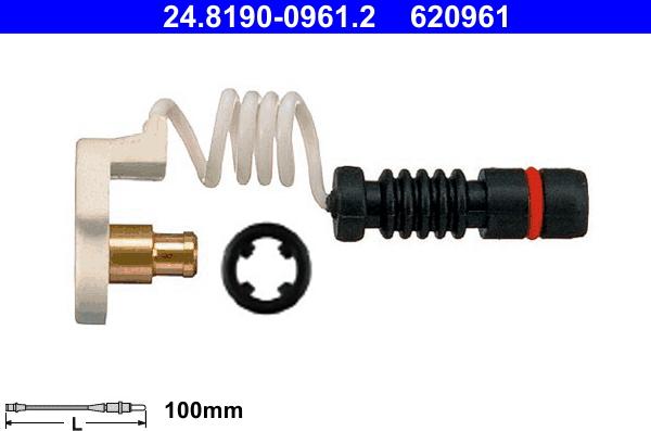 ATE 24.8190-0961.2 - Warning Contact, brake pad wear www.parts5.com