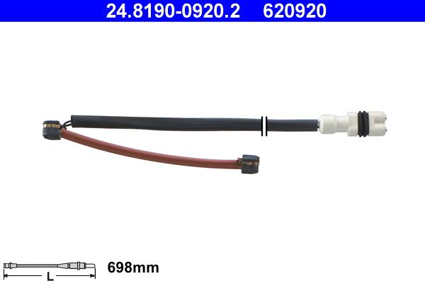 ATE 24.8190-0920.2 - Сигнализатор, износ тормозных колодок www.parts5.com