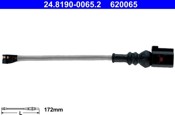 ATE 24.8190-0065.2 - Senzor de avertizare,uzura placute de frana www.parts5.com