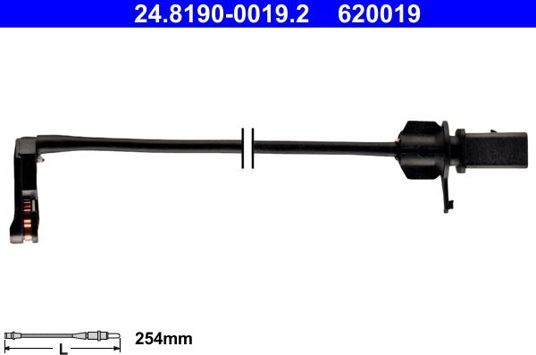 ATE 24.8190-0019.2 - Warning Contact, brake pad wear www.parts5.com