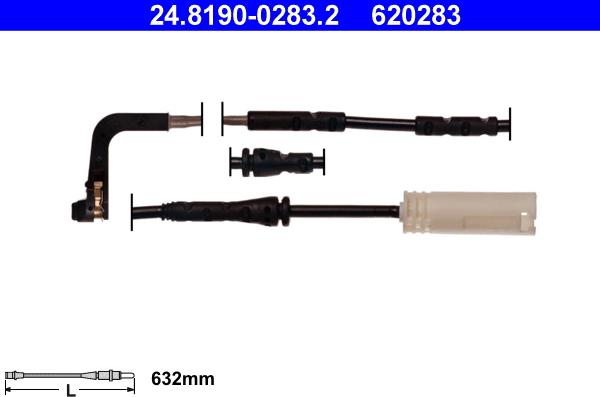 ATE 24.8190-0283.2 - Warning Contact, brake pad wear www.parts5.com