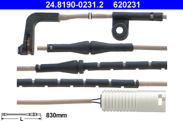 ATE 24.8190-0231.2 - Warning Contact, brake pad wear www.parts5.com