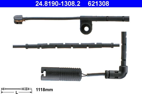 ATE 24.8190-1308.2 - Senzor de avertizare,uzura placute de frana www.parts5.com